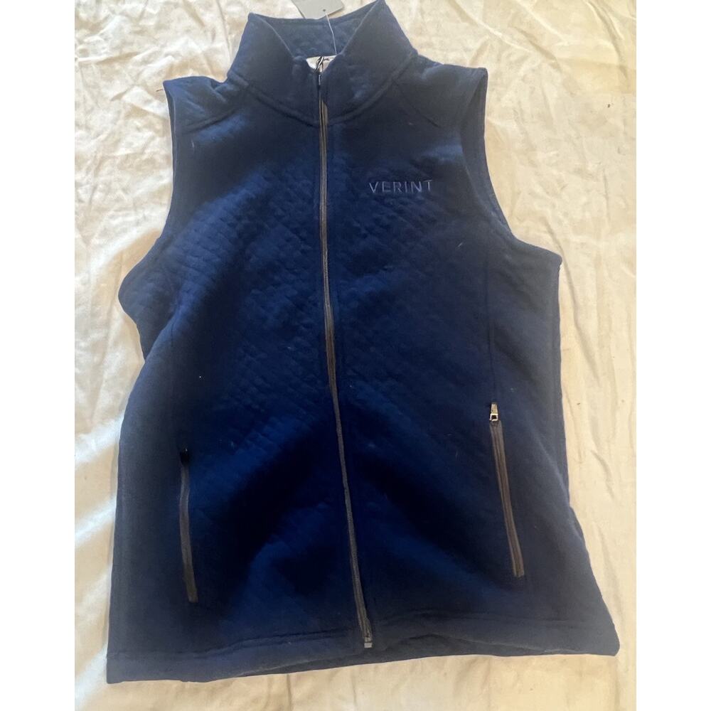 Vintage Full Zip Vest Vantage Size XS Blue New